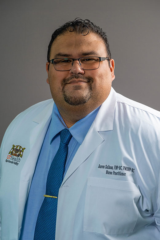 Aaron Salinas, DNP, APRN, FNP-BC, PMHNP-BC, NRP profile image